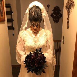 Halloween White Wedding Dress